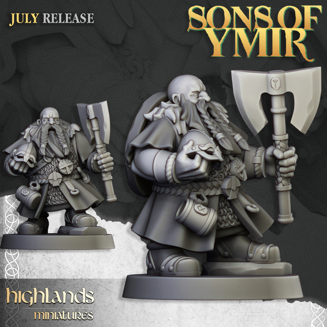 Dwarfs Warriors Unit 20x - Highlands Miniatures