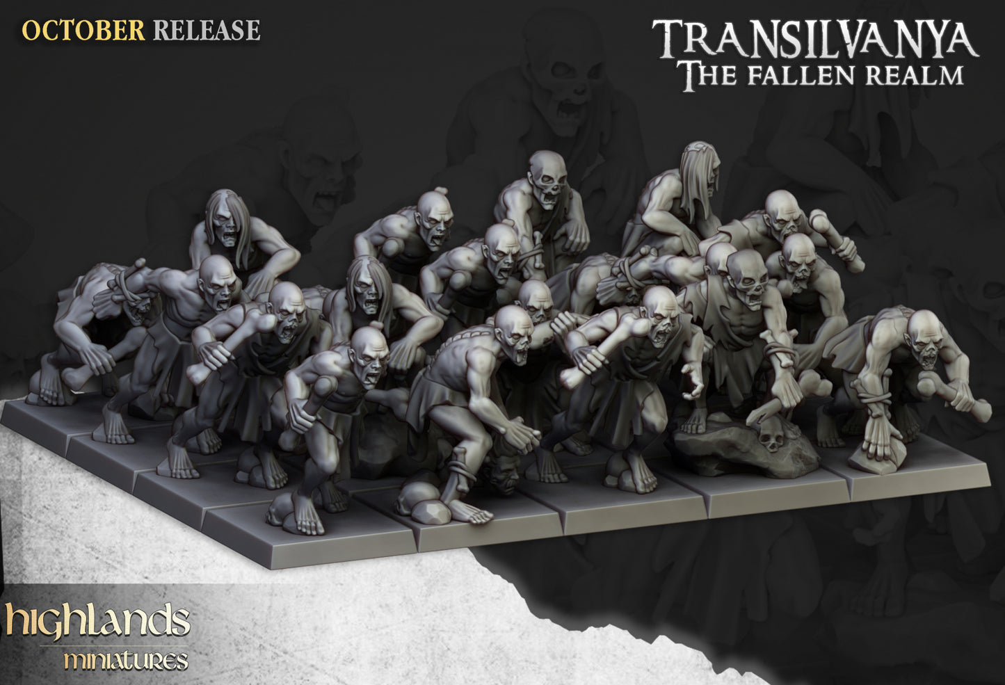 Transilvanya Ghouls Unit 20x - Highlands Miniatures