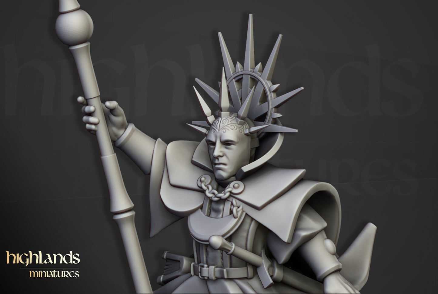 Sunland High Mage of Sunland on Pegasus- Highlands Miniatures