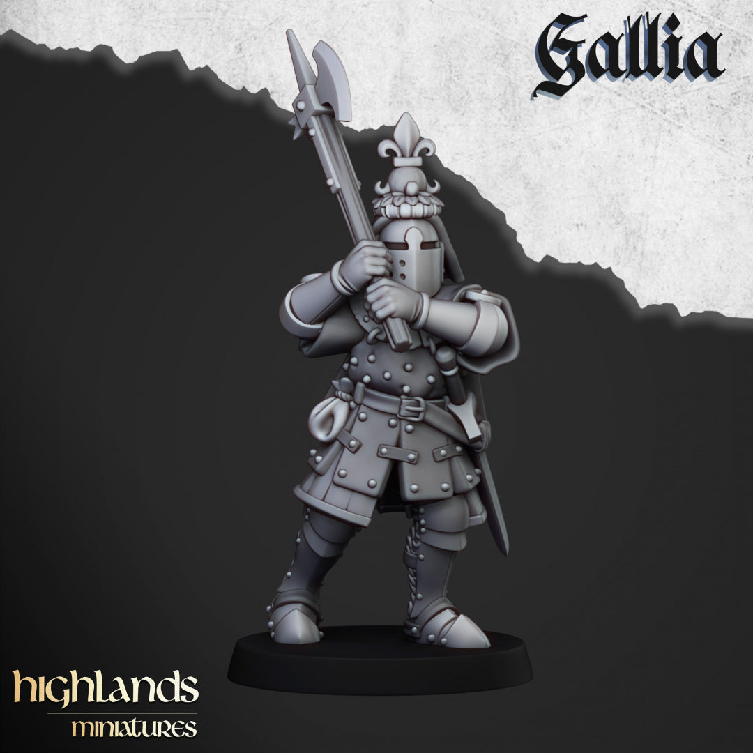 Knights of Gallia on Foot 20x - Highlands Miniatures
