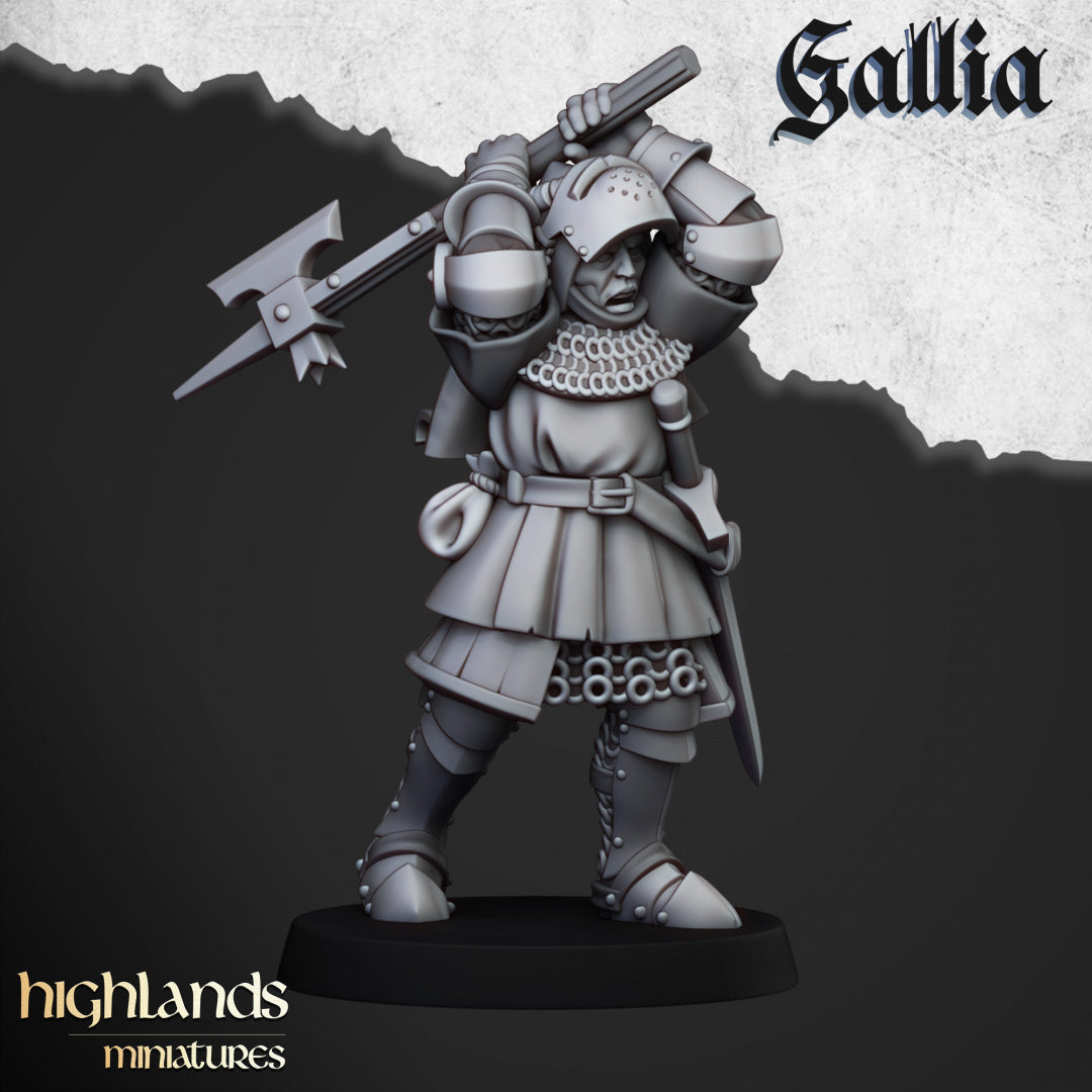 Knights of Gallia on Foot 20x - Highlands Miniatures