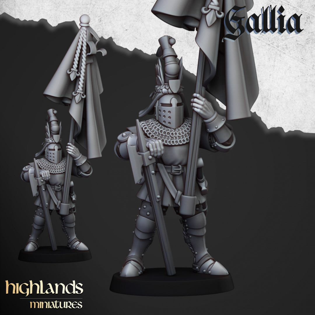 Knights of Gallia on Foot 20x - Highlands Miniatures
