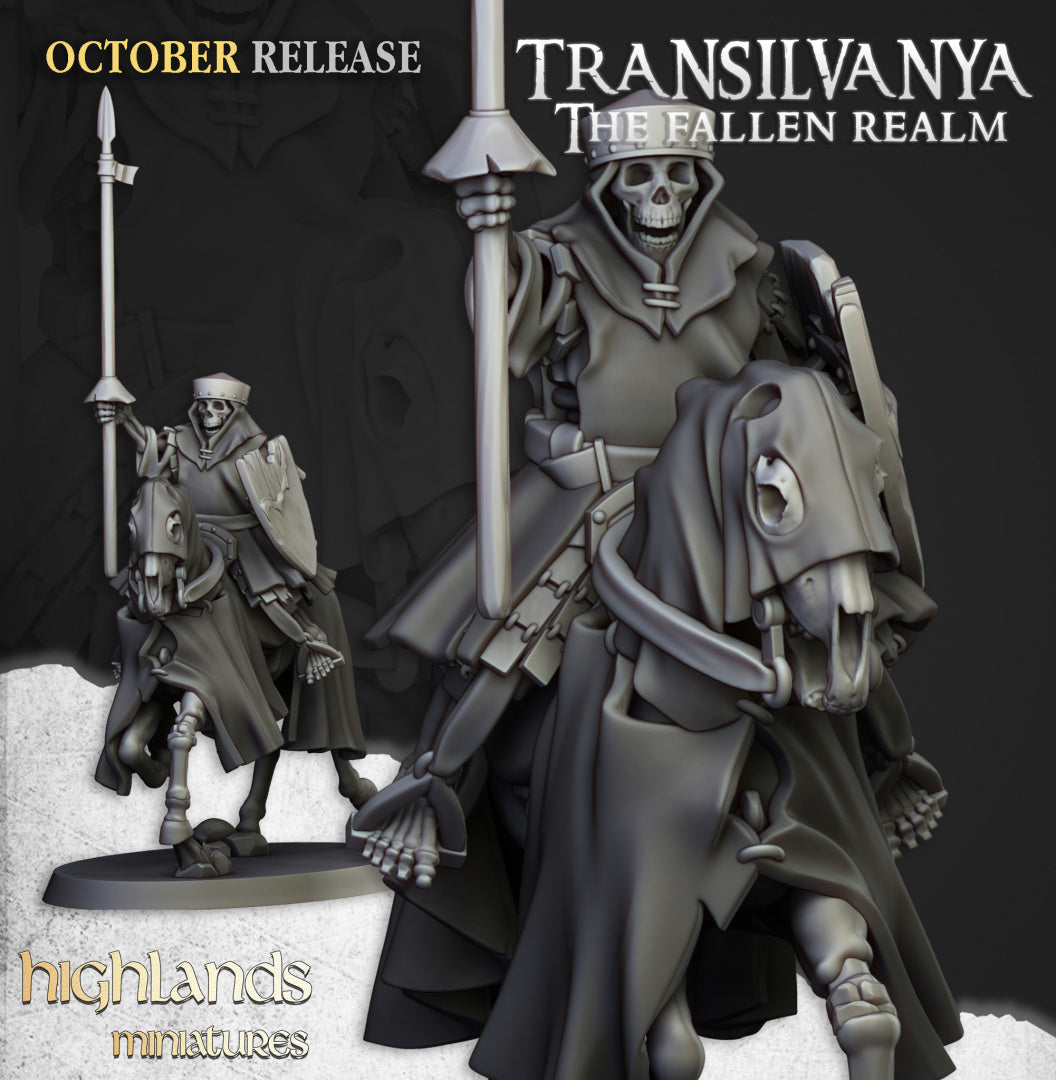 Transilvanya Mounted Skeletons 10x - Highlands Miniatures