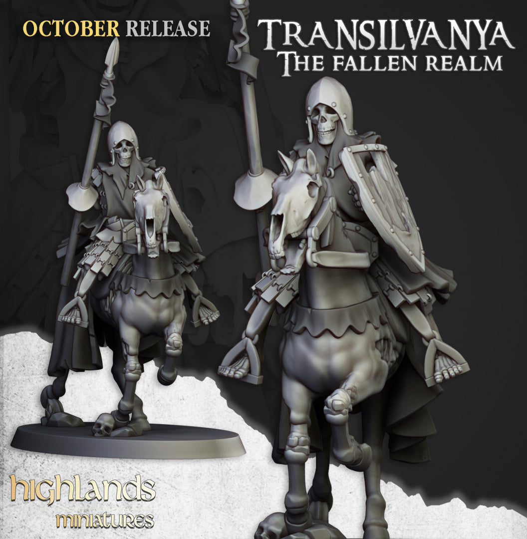 Transilvanya Mounted Skeletons 10x - Highlands Miniatures