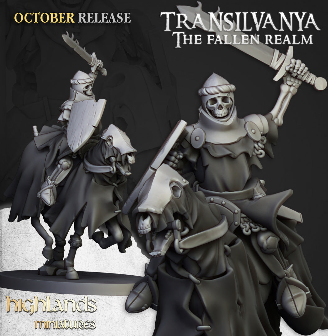 Transilvanya Mounted Skeletons 10x - Highlands Miniatures