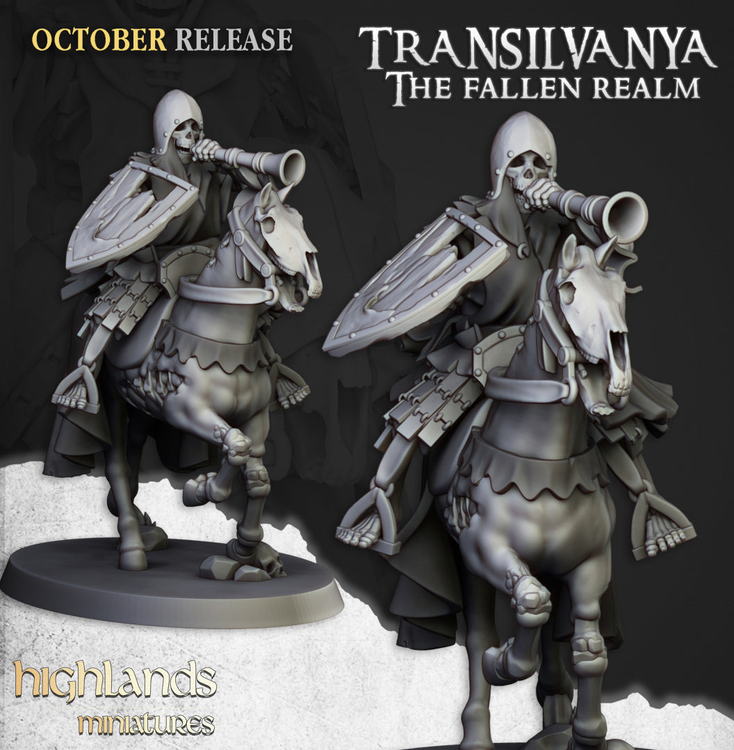 Transilvanya Mounted Skeletons 10x - Highlands Miniatures