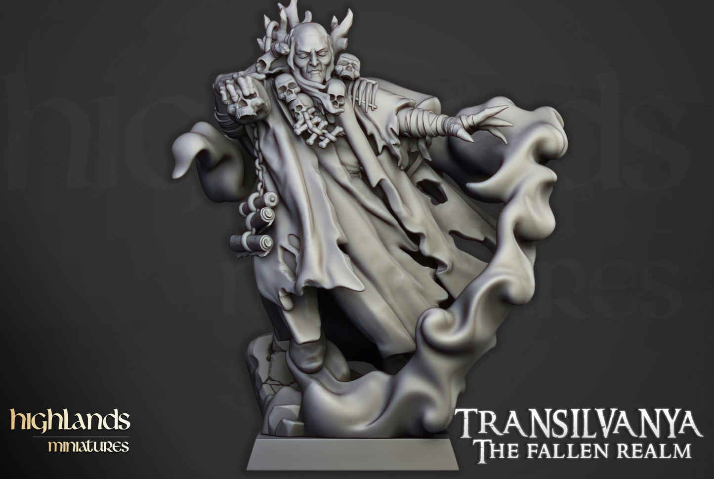 Transilvanya The Necromancers on foot 1x - Highlands Miniatures