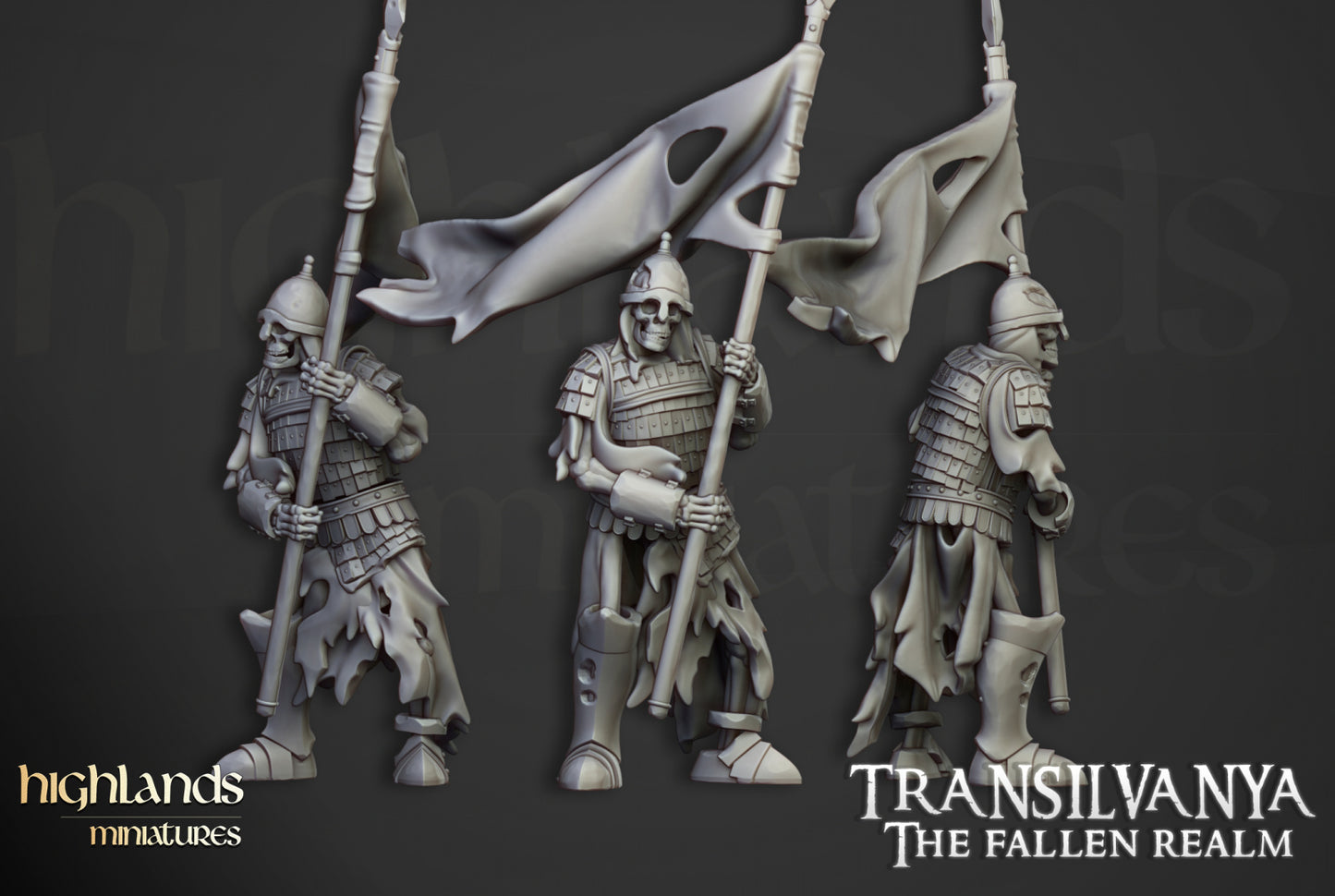 Transilvanya Skeleton Boyar Guard 15x - Highlands Miniatures