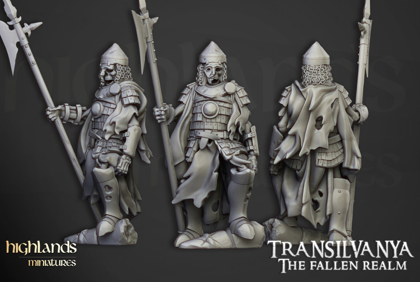 Transilvanya Skeleton Boyar Guard 15x - Highlands Miniatures