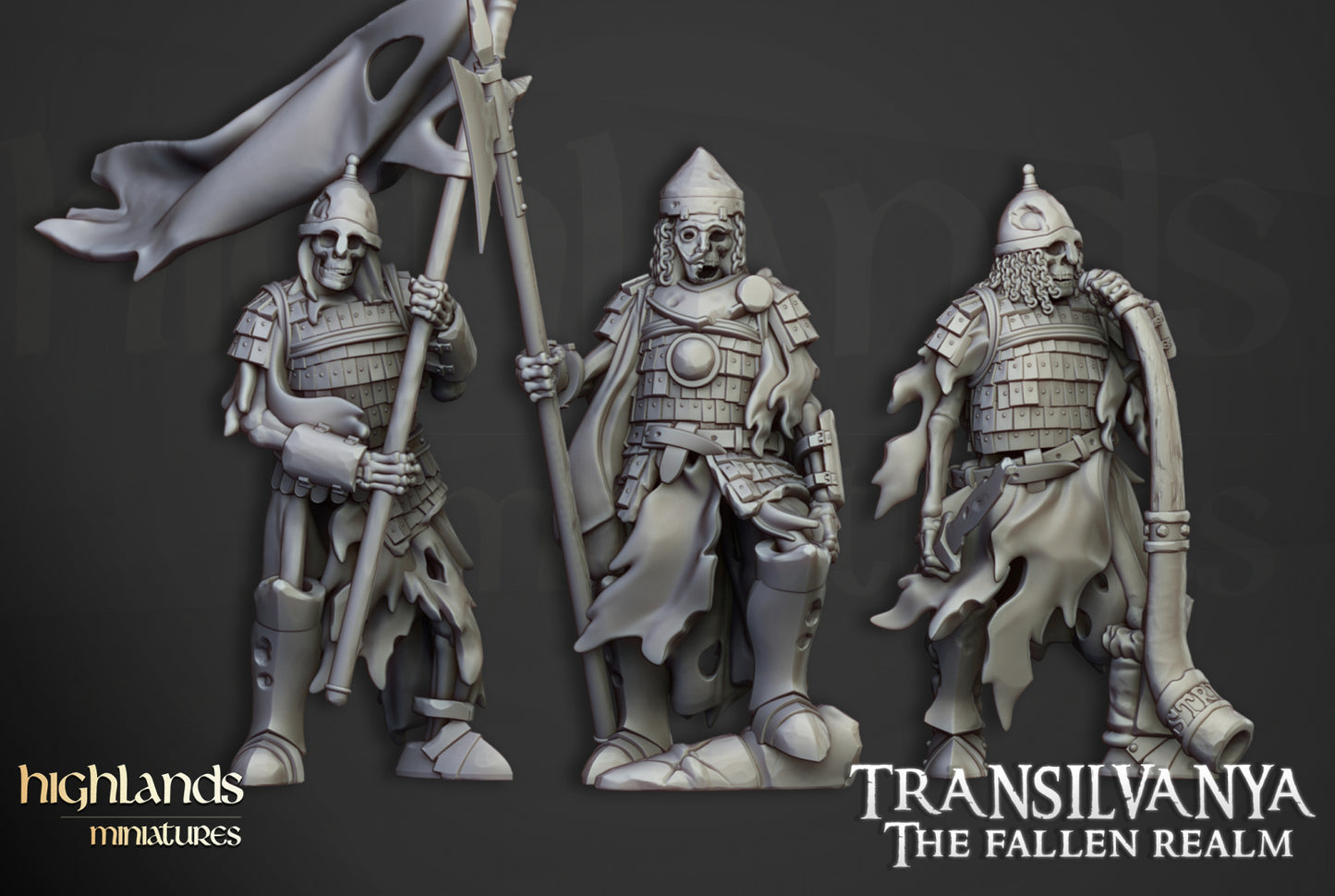 Transilvanya Skeleton Boyar Guard 15x - Highlands Miniatures