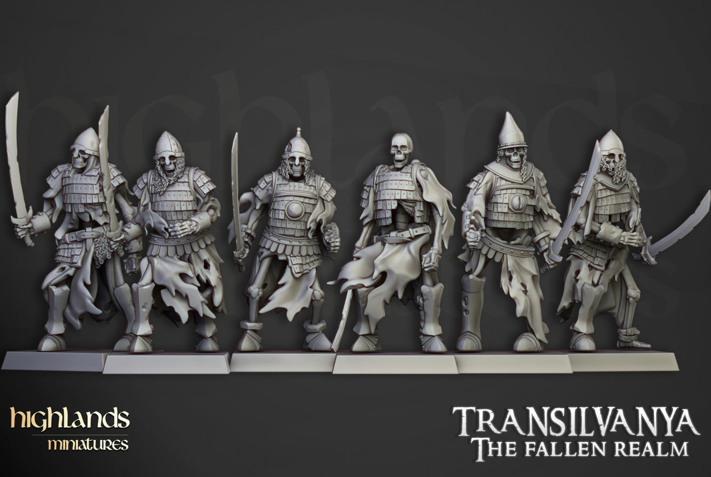 Transilvanya Skeleton Boyar Guard 15x - Highlands Miniatures