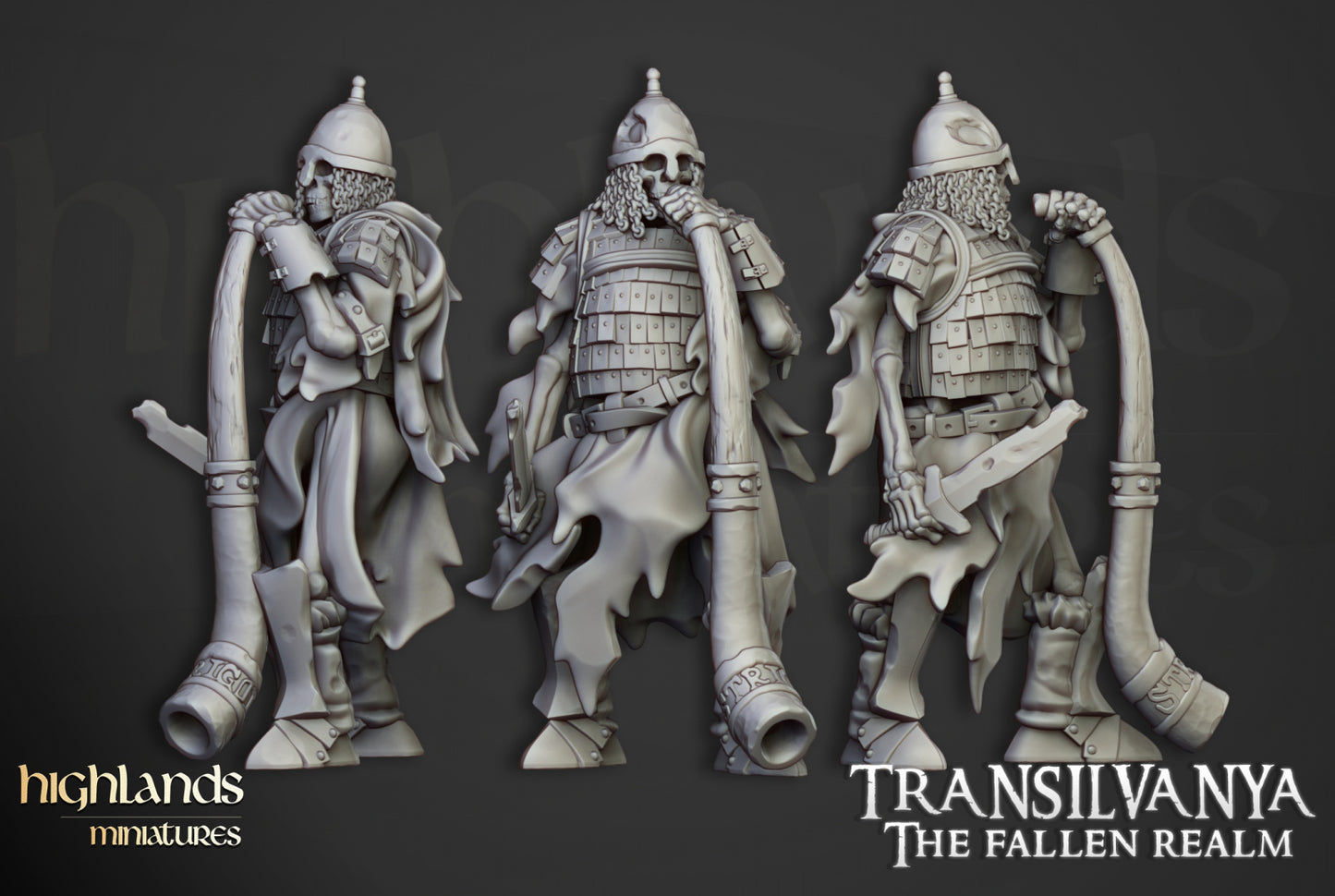 Transilvanya Skeleton Boyar Guard 15x - Highlands Miniatures