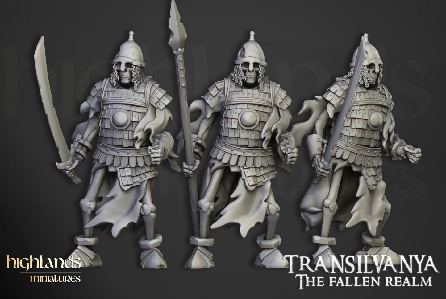 Transilvanya Skeleton Boyar Guard 15x - Highlands Miniatures