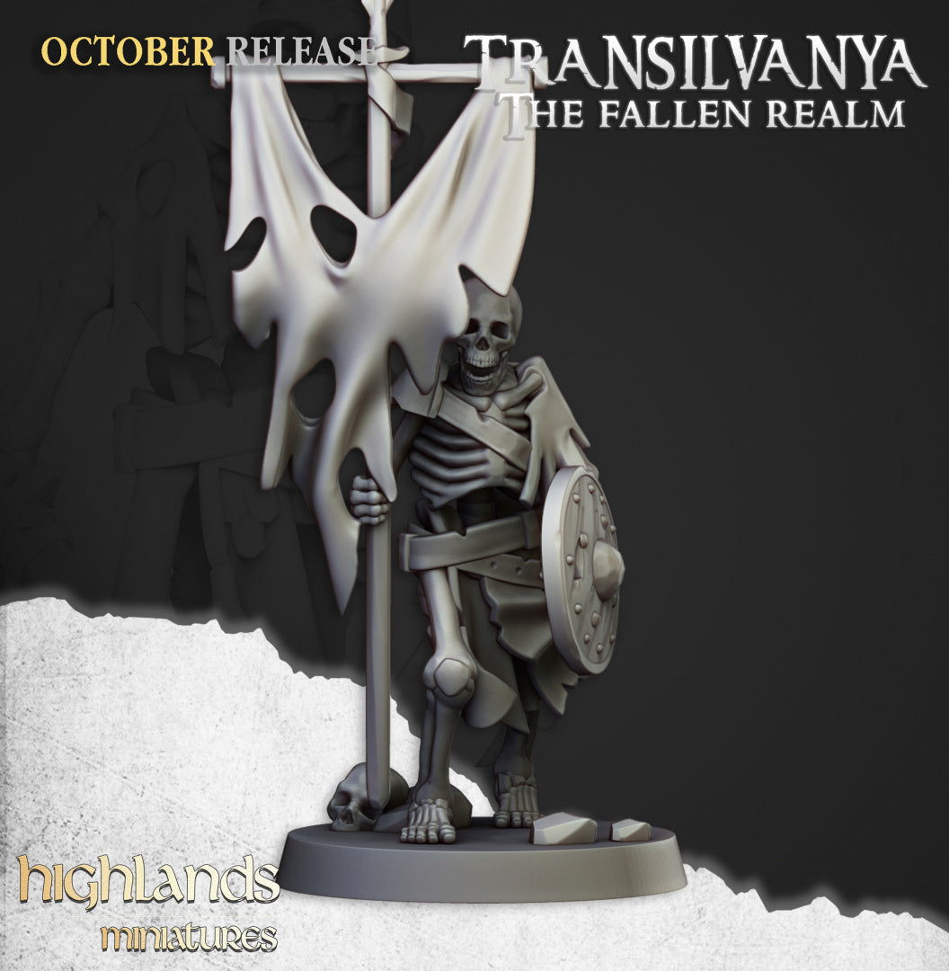 Transilvanya Skeleton Warriors with Swords unit 20x - Highlands Miniatures
