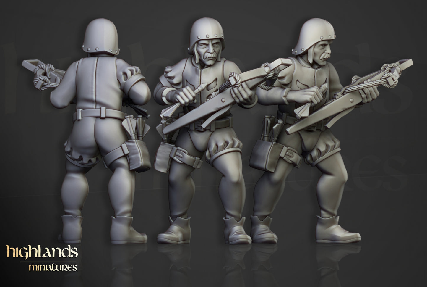 Sunland Crossbowmen Militia 10x - Highlands Miniatures