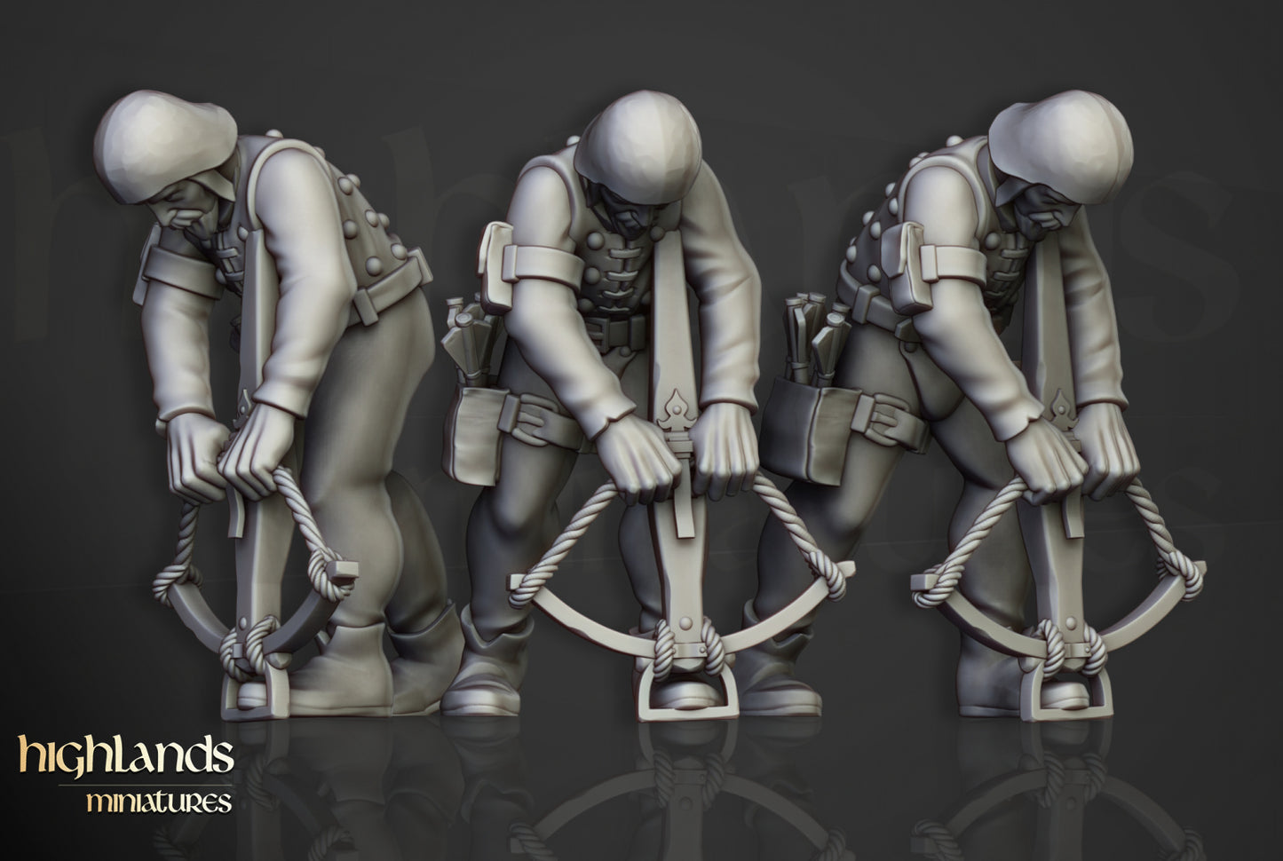 Sunland Crossbowmen Militia 10x - Highlands Miniatures