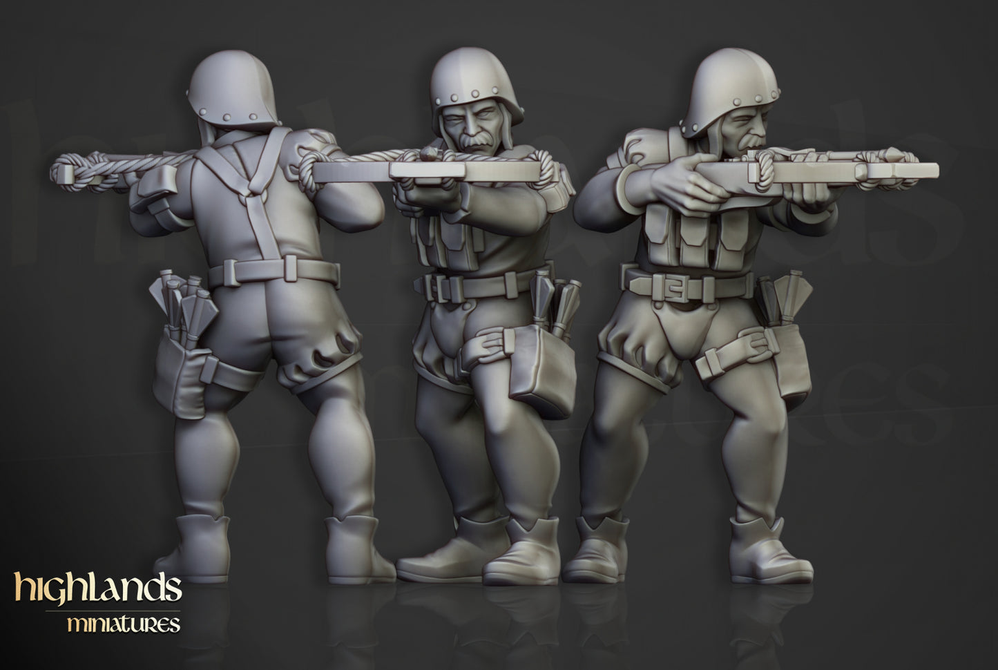 Sunland Crossbowmen Militia 10x - Highlands Miniatures