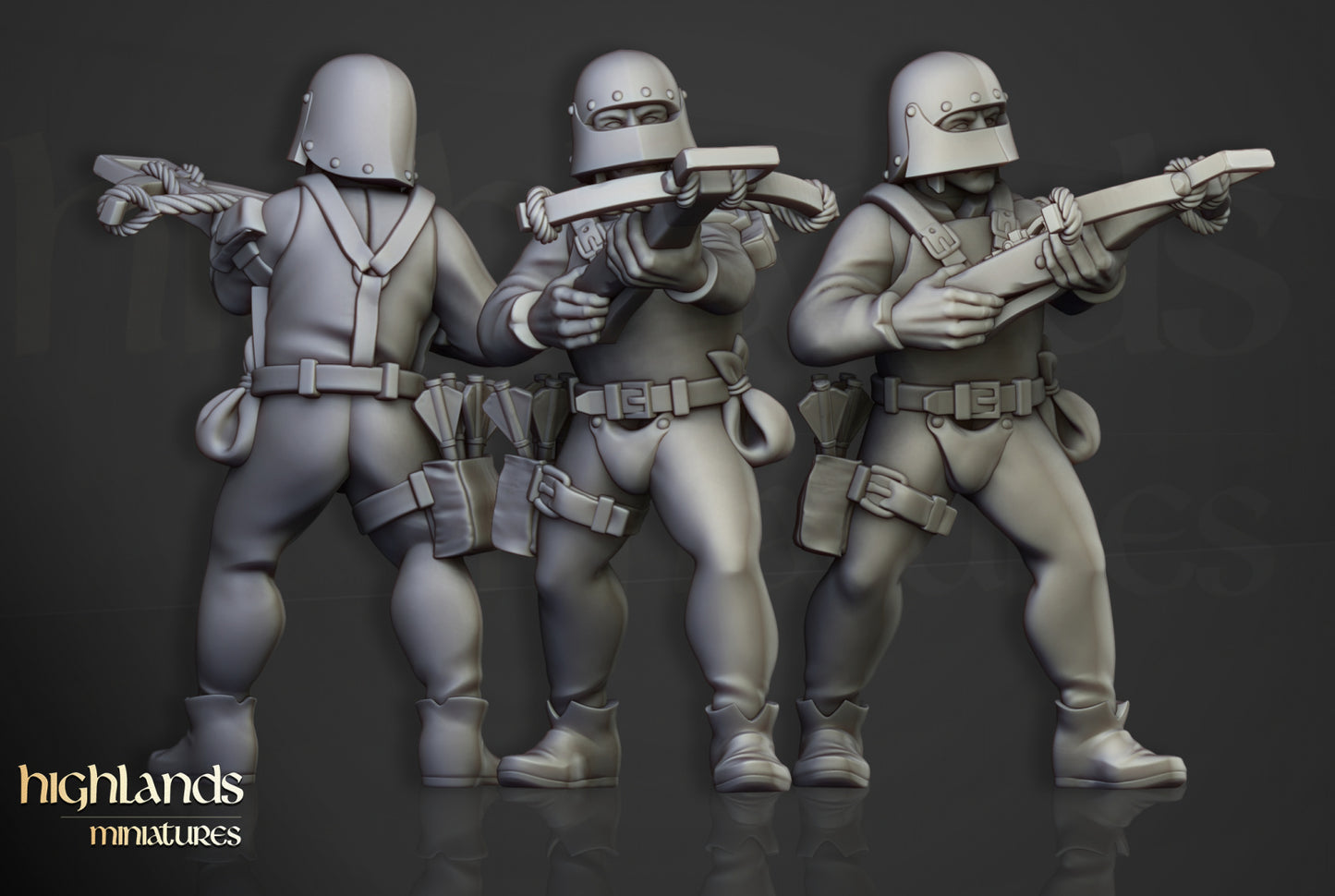 Sunland Crossbowmen Militia 10x - Highlands Miniatures