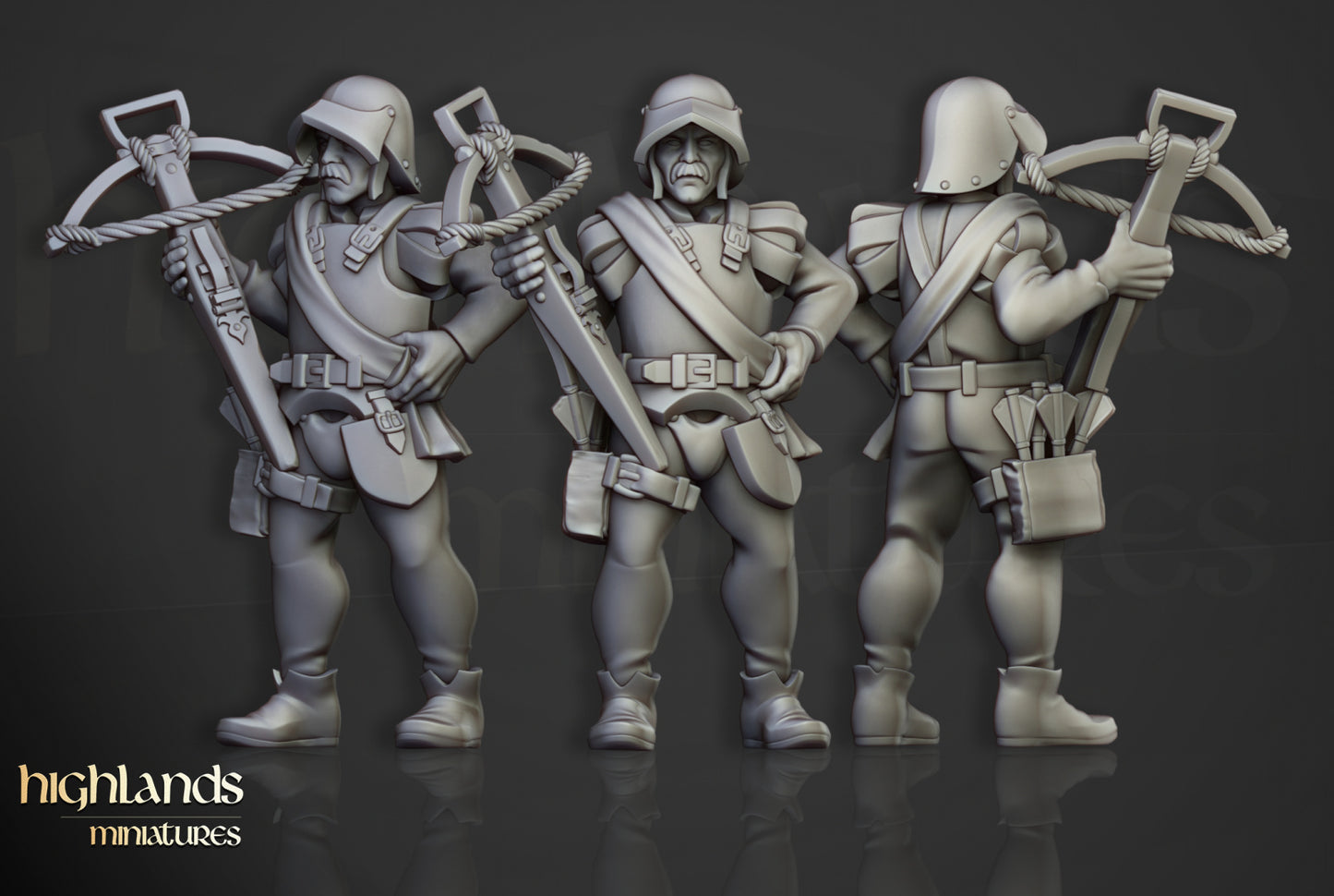 Sunland Crossbowmen Militia 10x - Highlands Miniatures