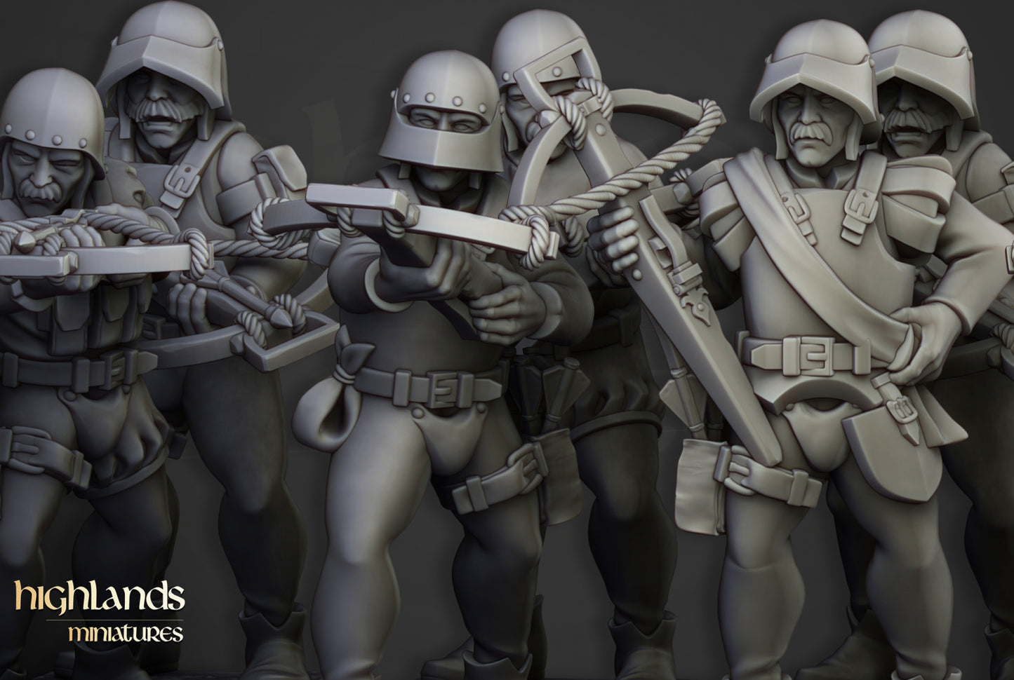 Sunland Crossbowmen Militia 10x - Highlands Miniatures