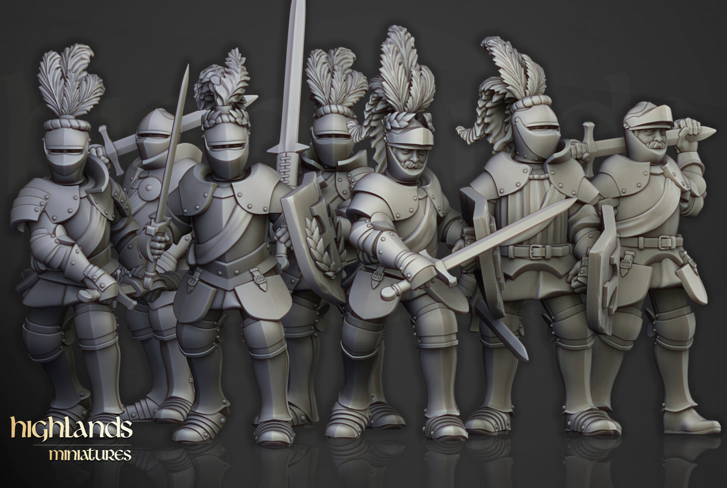 Sunland Knights on Foot 10x - Highlands Miniatures
