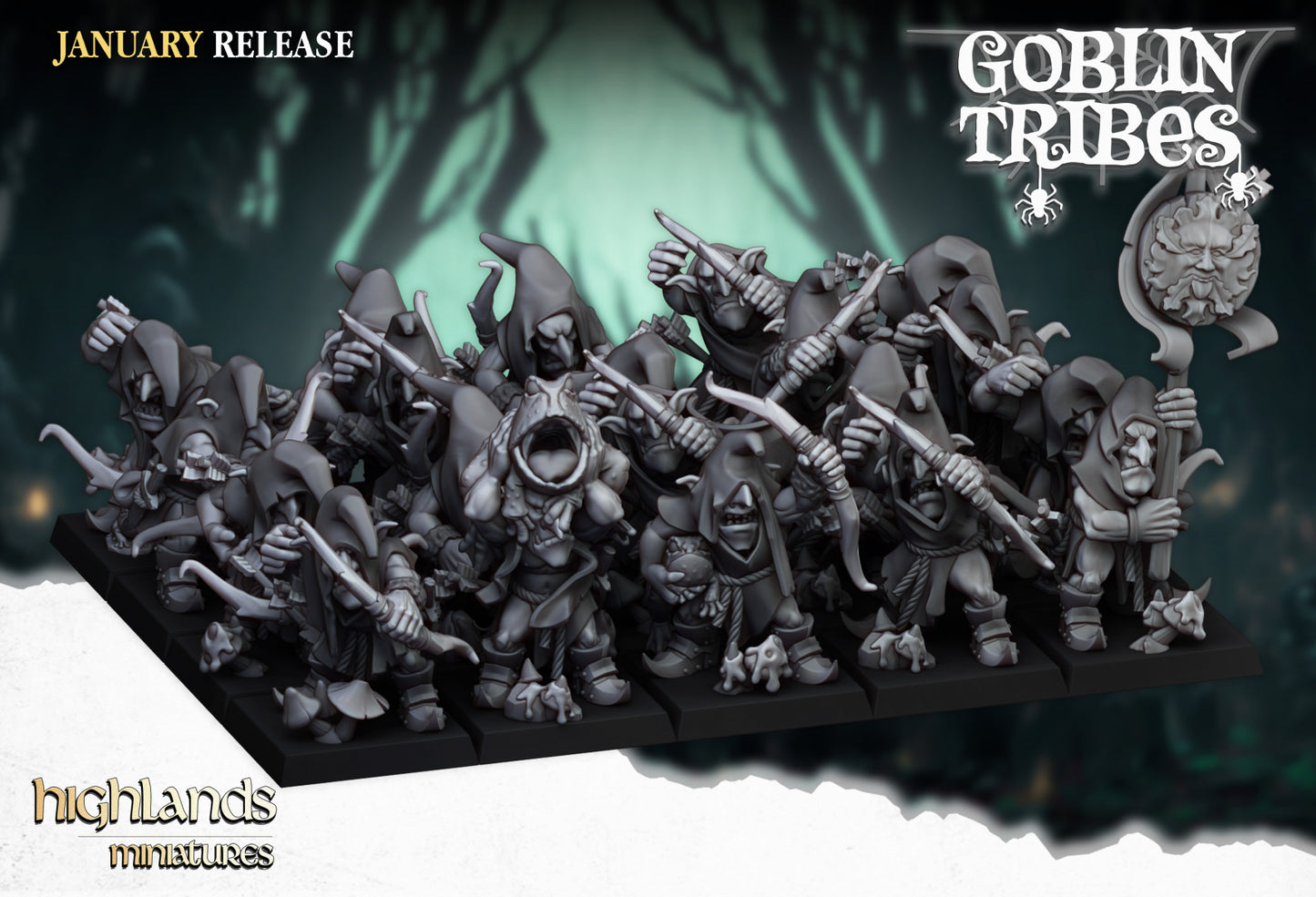Swamp Goblin with Bows 20x - Highlands Miniatures