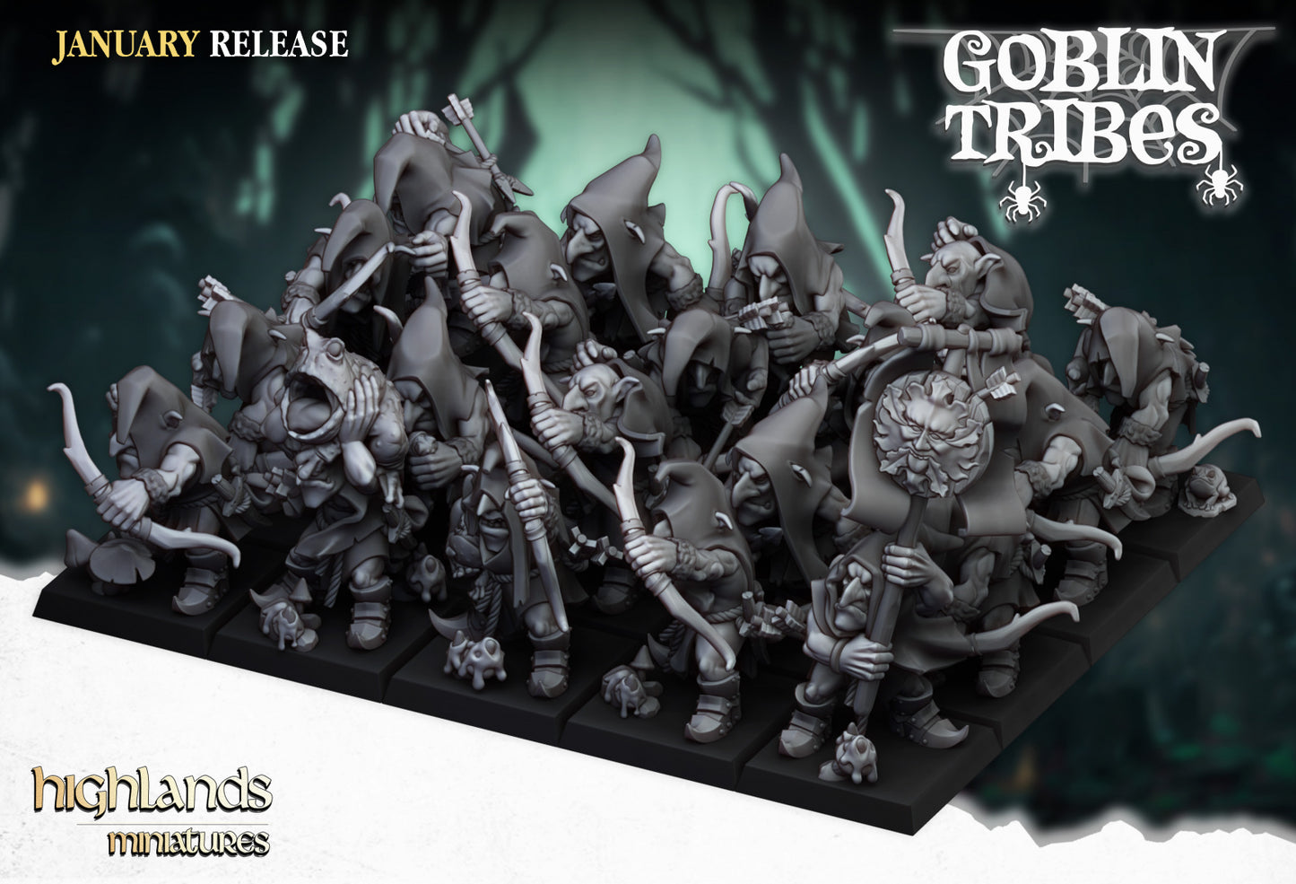 Swamp Goblin with Bows 20x - Highlands Miniatures