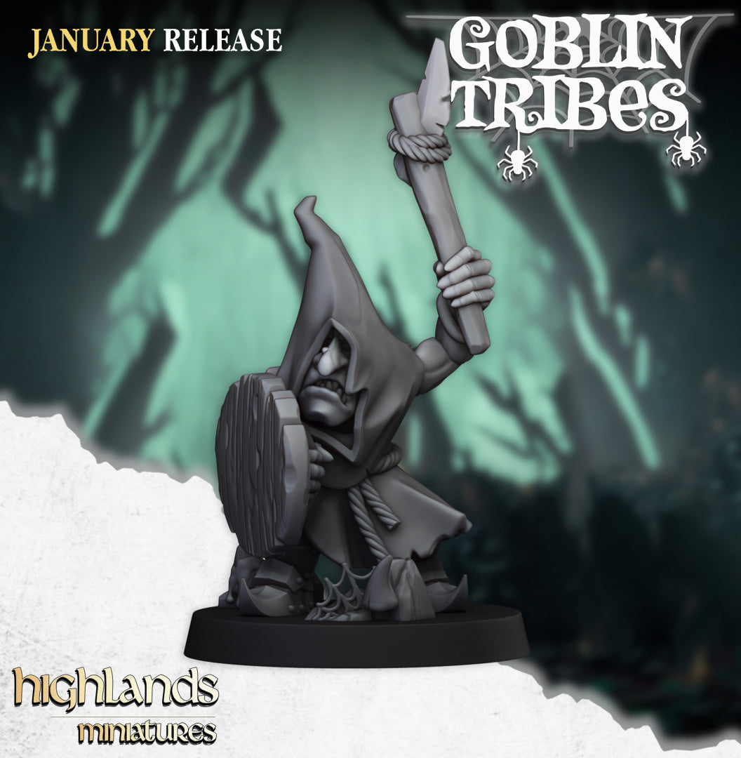 Swamp Goblin with Hand Weapons 7x - Highlands Miniatures