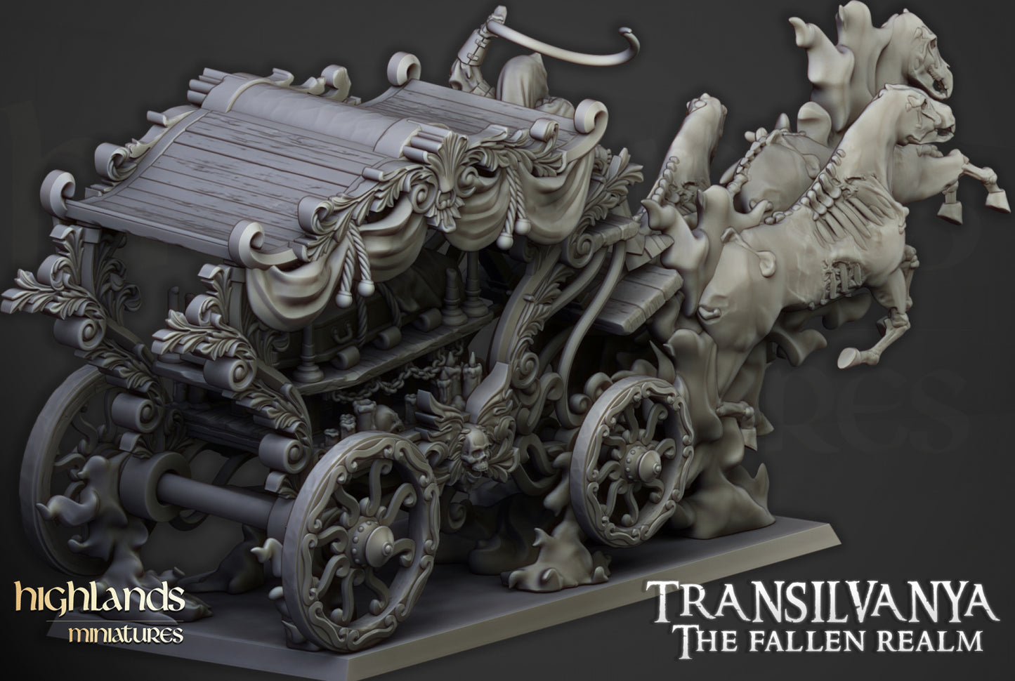 Transilvanya Undead Boyar Chariot - Highlands Miniatures