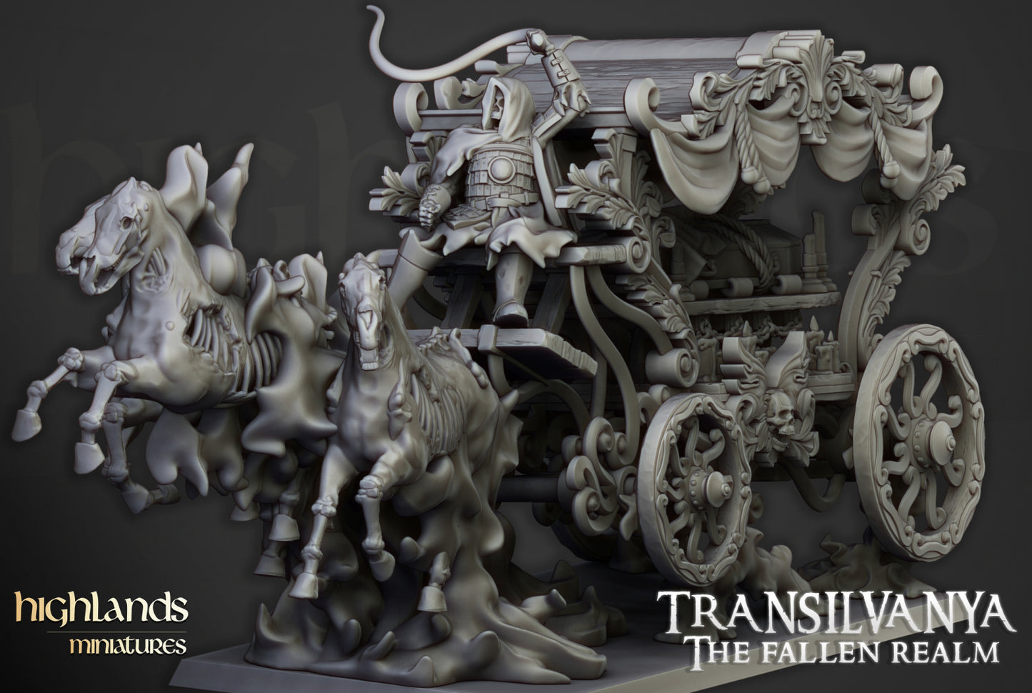 Transilvanya Undead Boyar Chariot - Highlands Miniatures