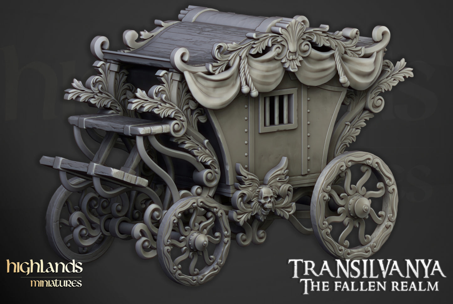 Transilvanya Undead Boyar Chariot - Highlands Miniatures