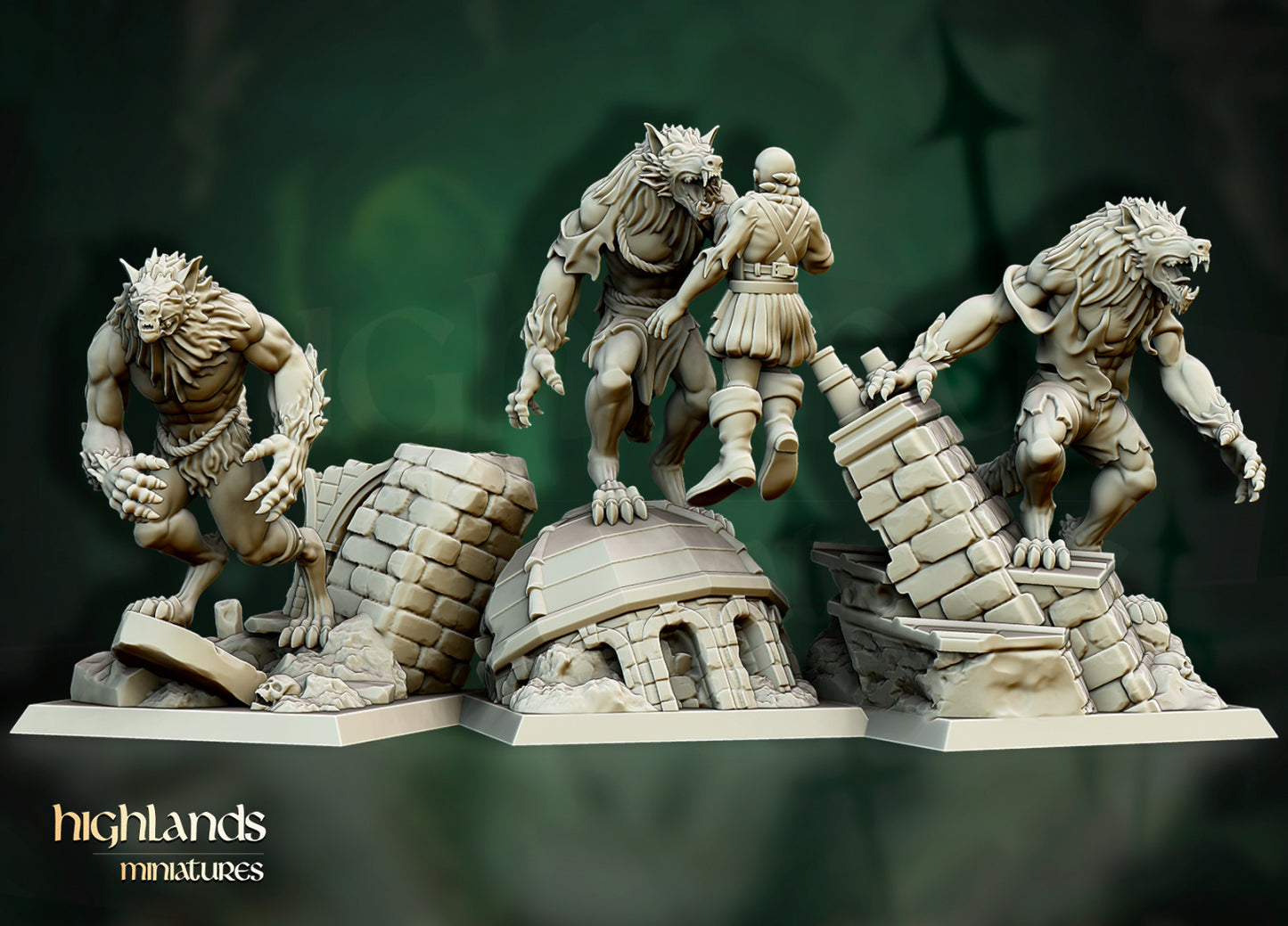 Transilvanya Werewolves Unit 3x - Highlands Miniatures