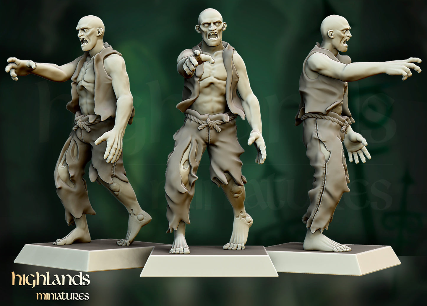 Transilvanya Zombie Villagers 8x - Highlands Miniatures