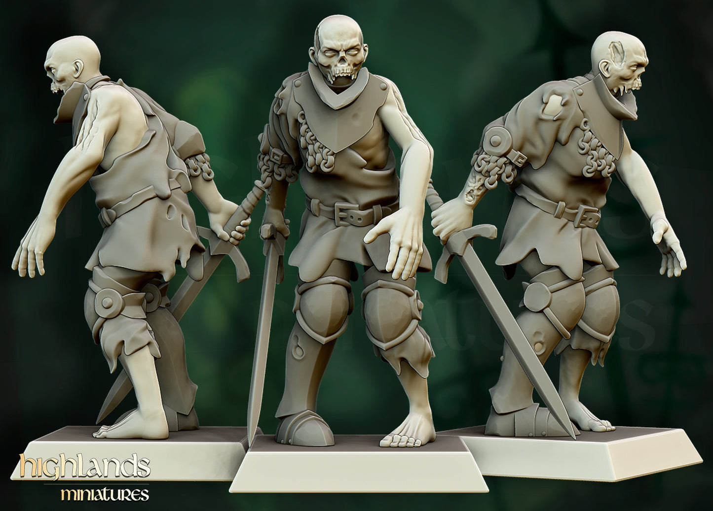Transilvanya Zombie Warriors 5x - Highlands Miniatures