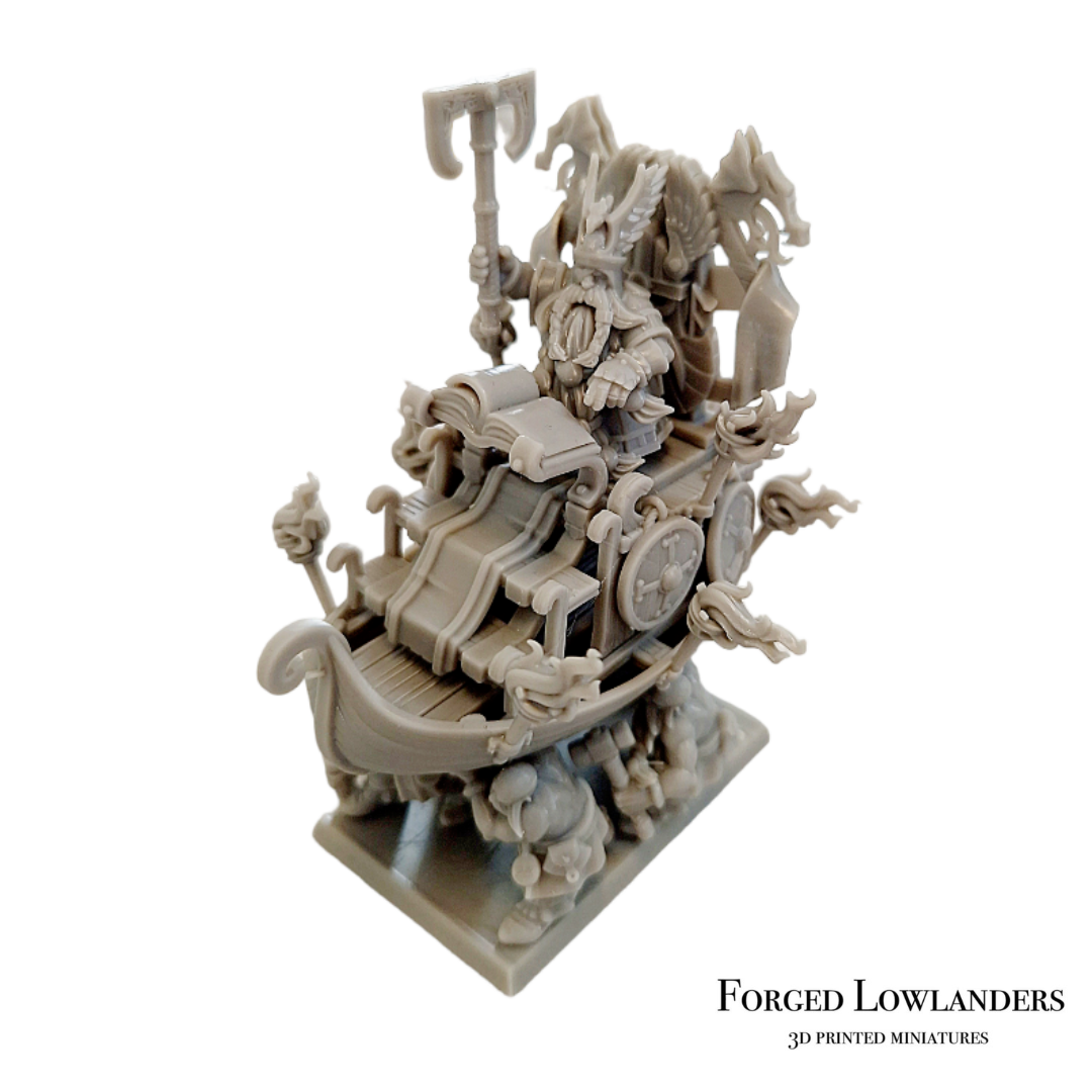Dwarf King on Throne - Highlands Miniatures
