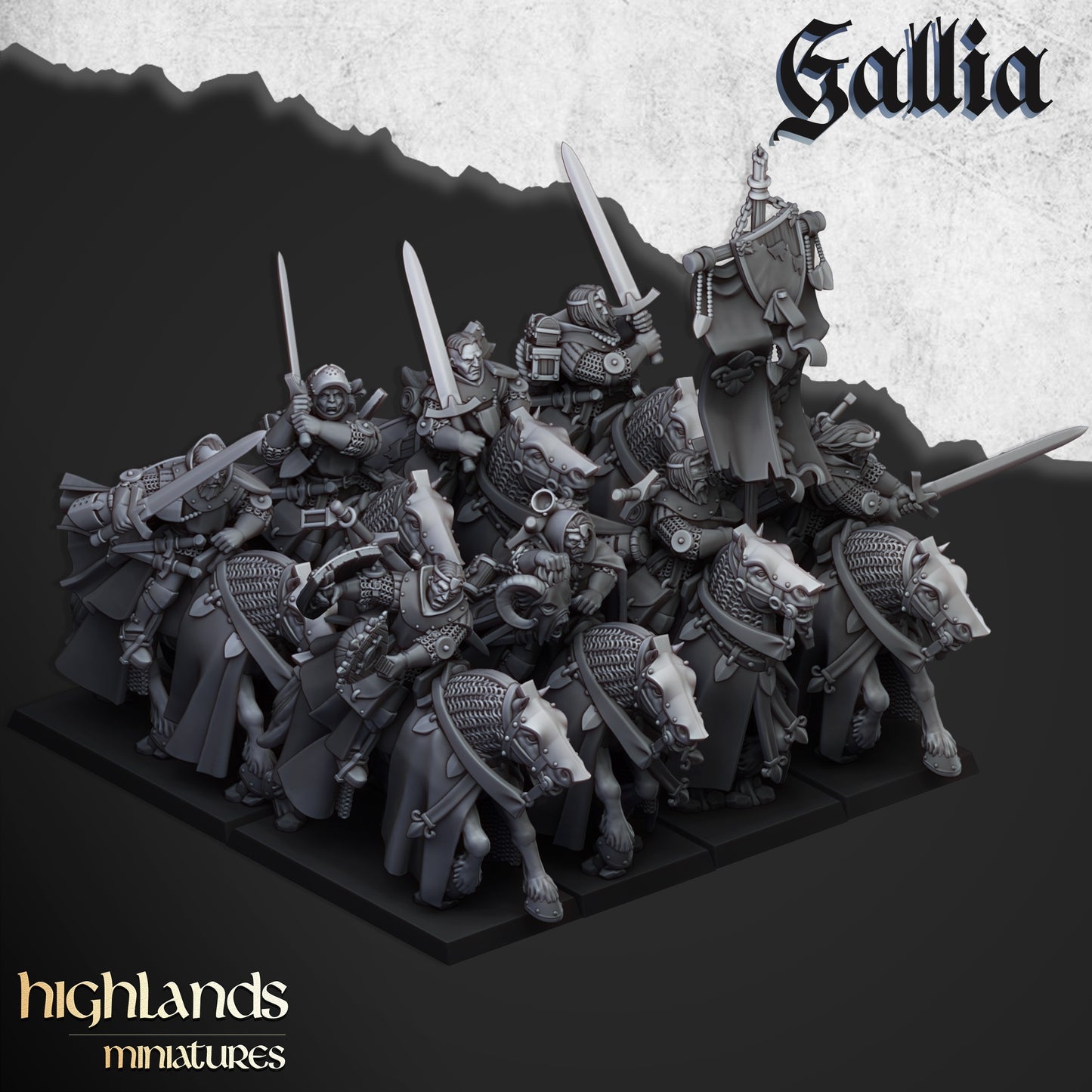 Gallia Questing Knights 8x - Highlands Miniatures