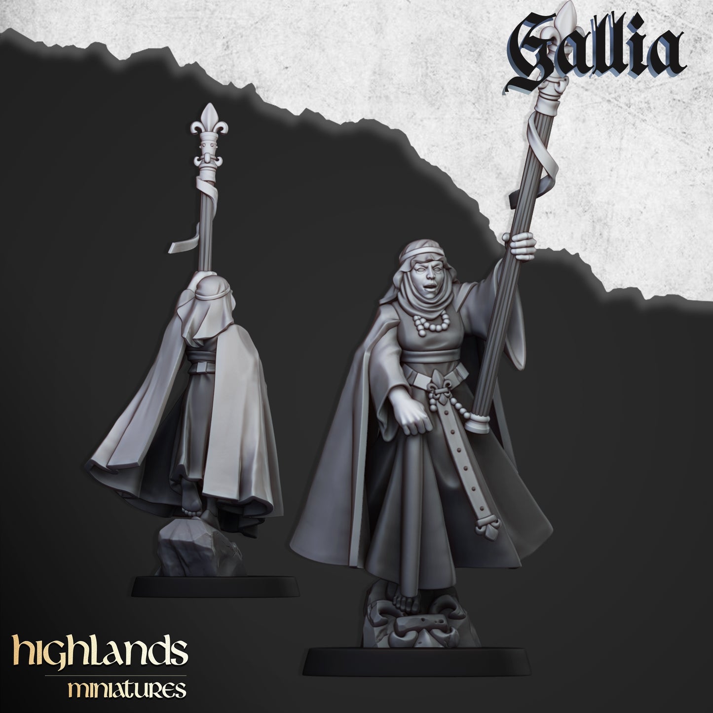 Damsel of Gallia on foot - Highlands Miniatures