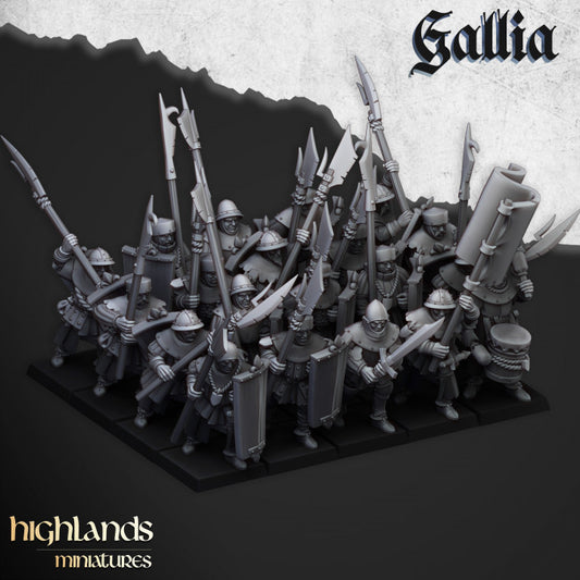 Gallia Men at Arms 20x - Highlands Miniatures