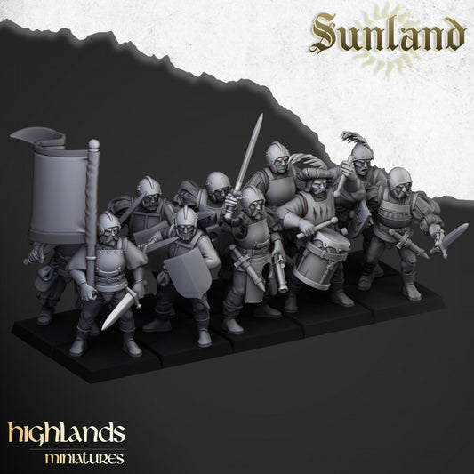 Sunland Troops with swords 10x - Highlands Miniatures