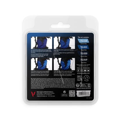 Vallejo Game Color -  Blue Color Set - 4x 18ml