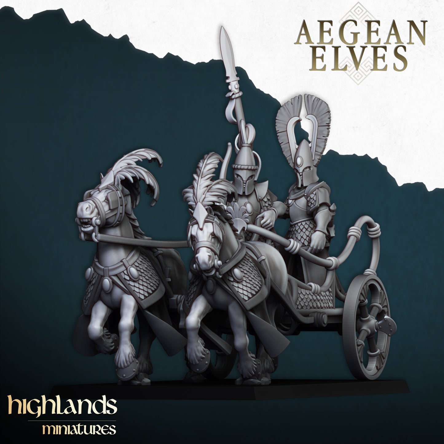 Aegean Elves Chariot- Highlands Miniatures