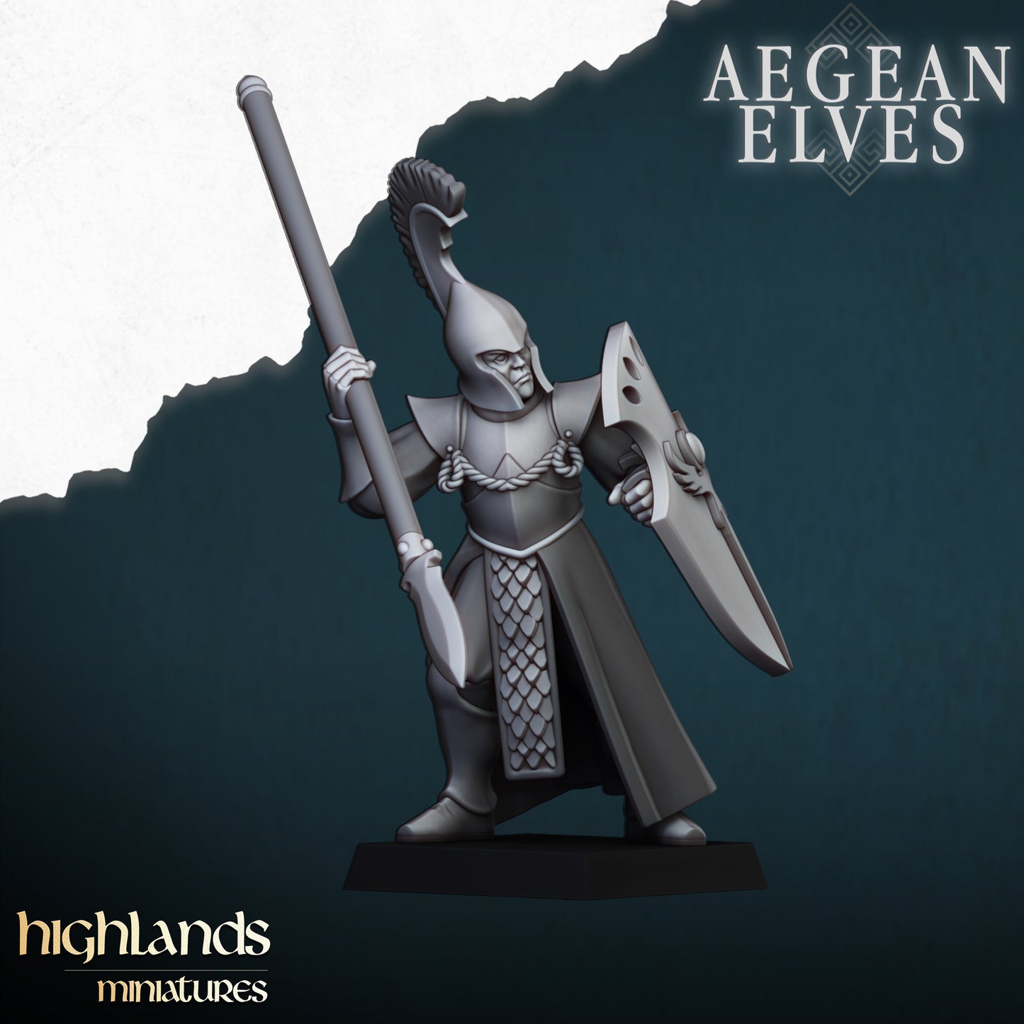Aegean Elves Spearmen 15x- Highlands Miniatures