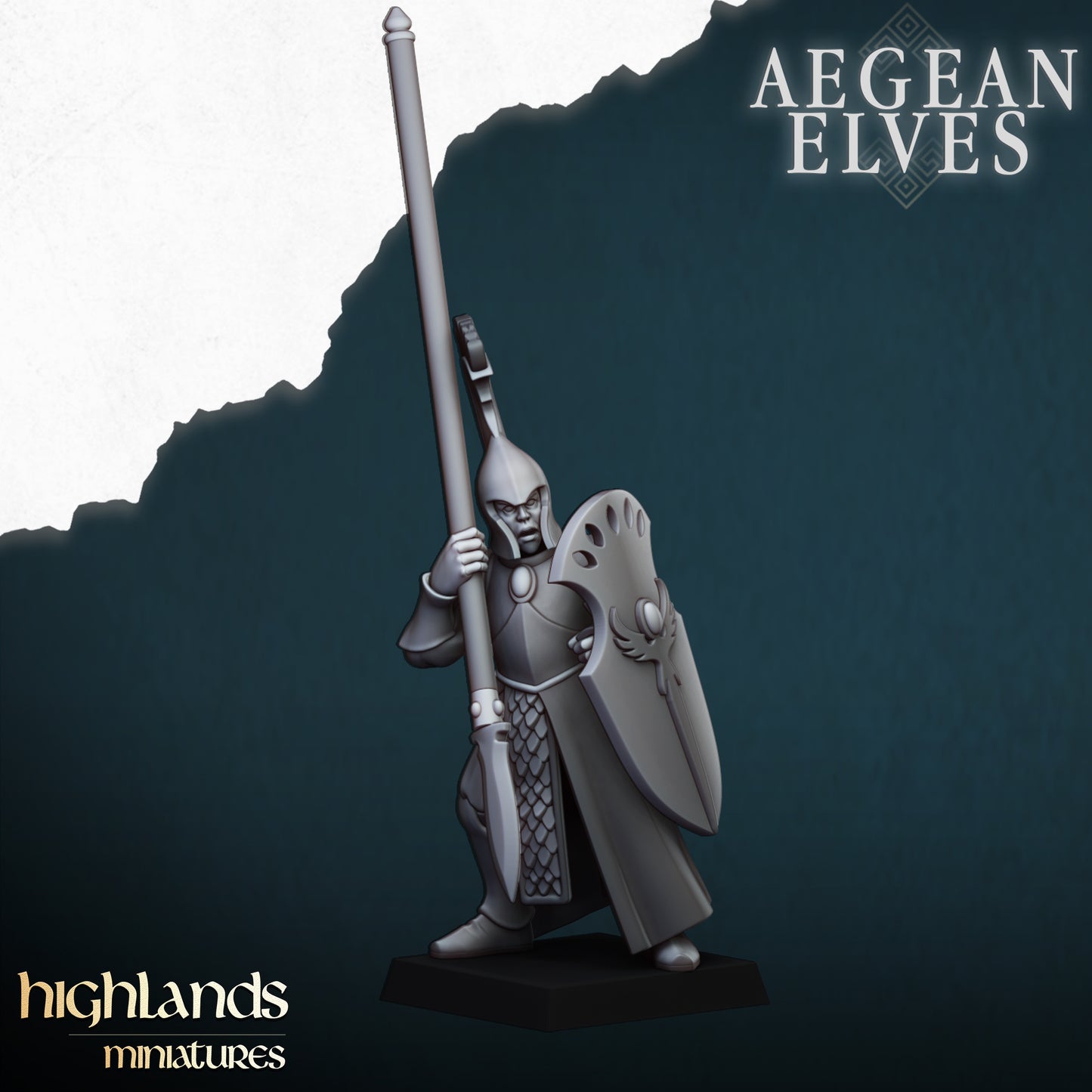 Aegean Elves Spearmen 15x- Highlands Miniatures