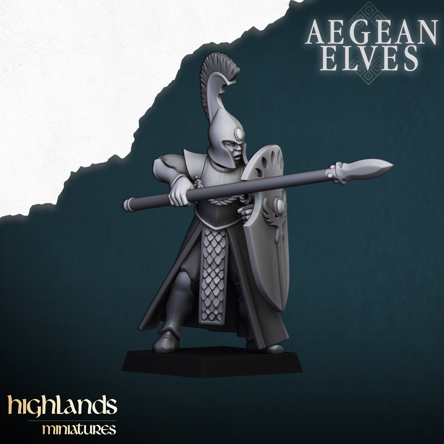 Aegean Elves Spearmen 15x- Highlands Miniatures