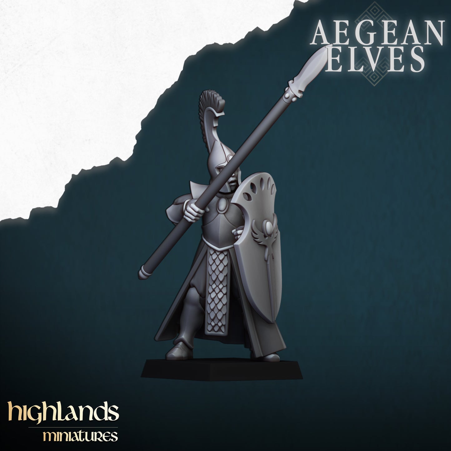 Aegean Elves Spearmen 15x- Highlands Miniatures