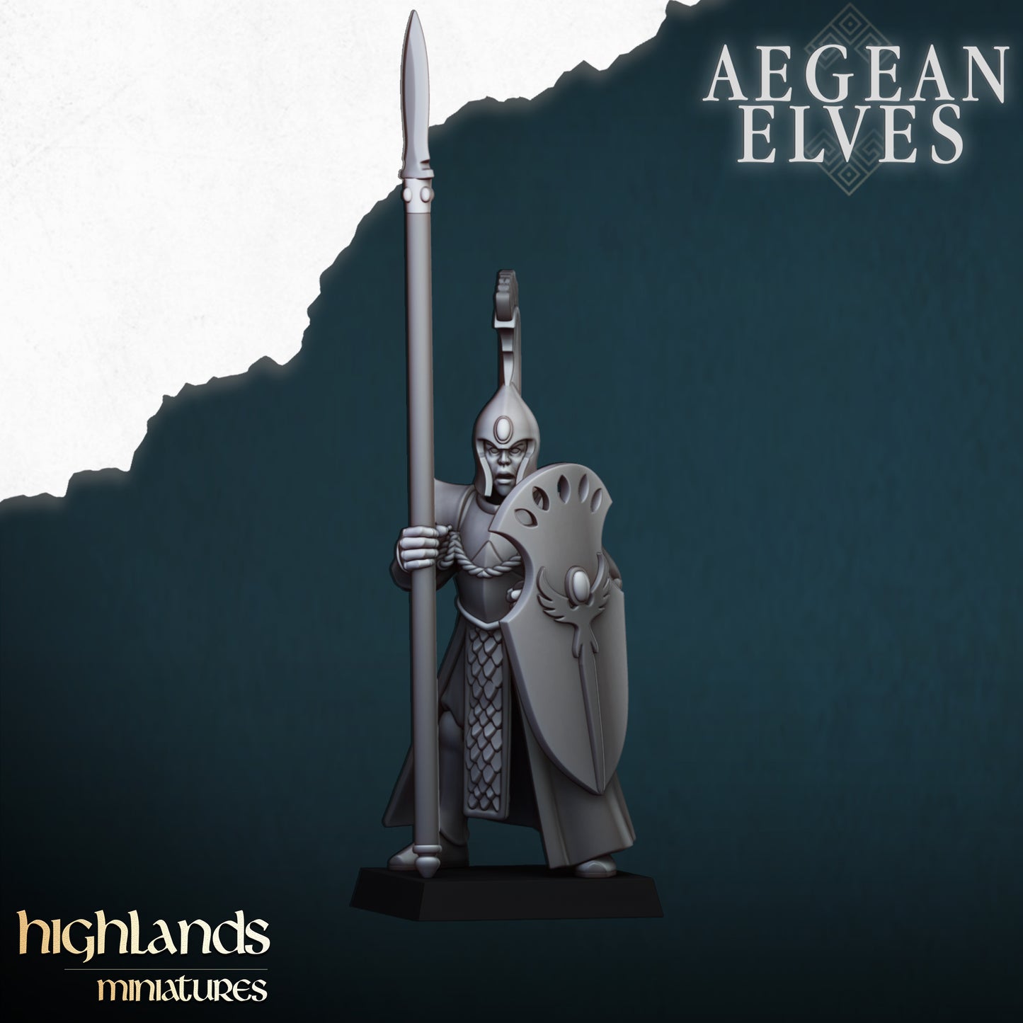 Aegean Elves Spearmen 15x- Highlands Miniatures