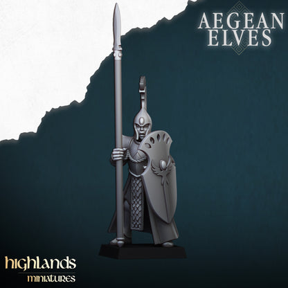 Aegean Elves Spearmen 15x- Highlands Miniatures