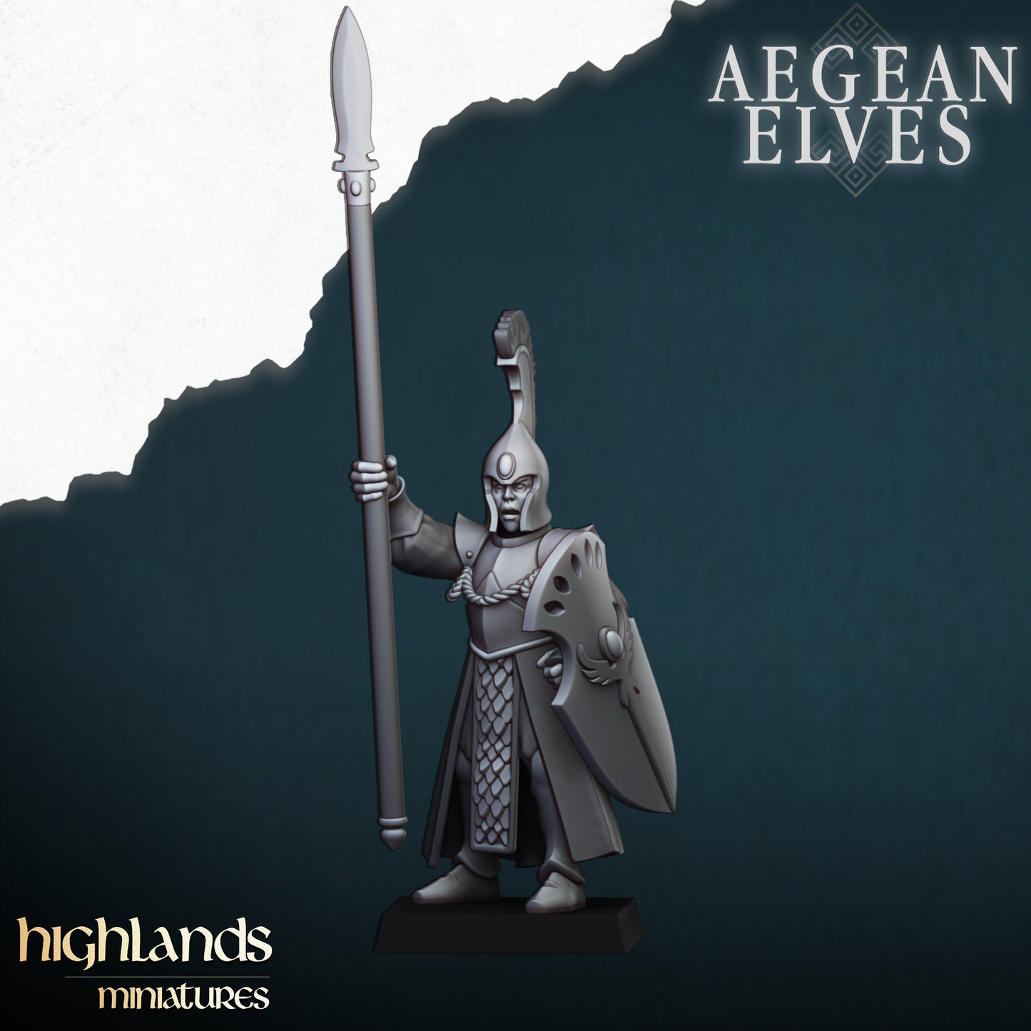 Aegean Elves Spearmen 15x- Highlands Miniatures