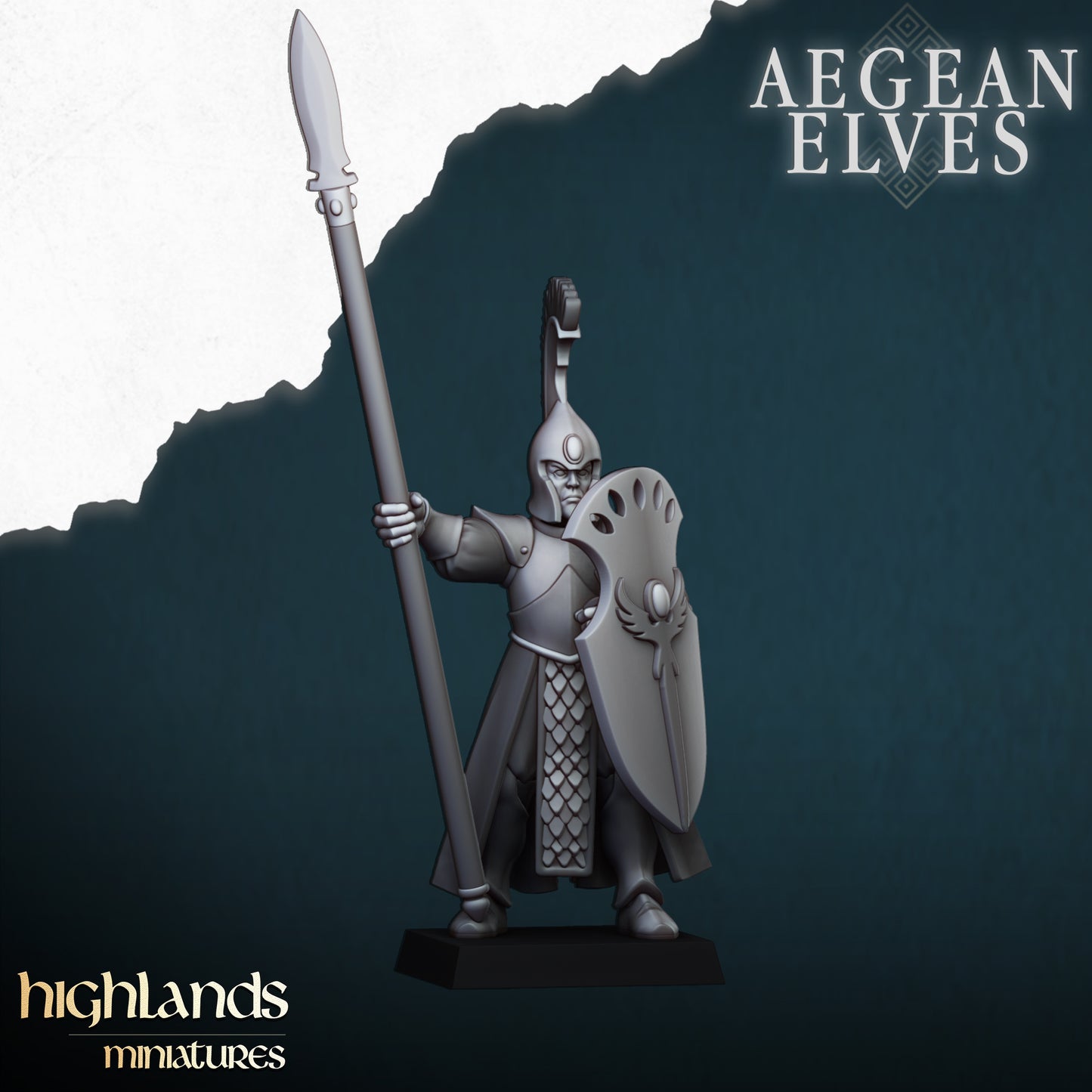 Aegean Elves Spearmen 15x- Highlands Miniatures