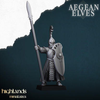 Aegean Elves Spearmen 15x- Highlands Miniatures